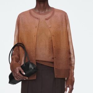 COS FINE-KNIT OMBRÉ CARDIGAN